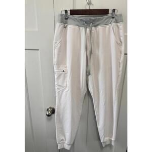 Figs white and grey joggers techinical collection size medium